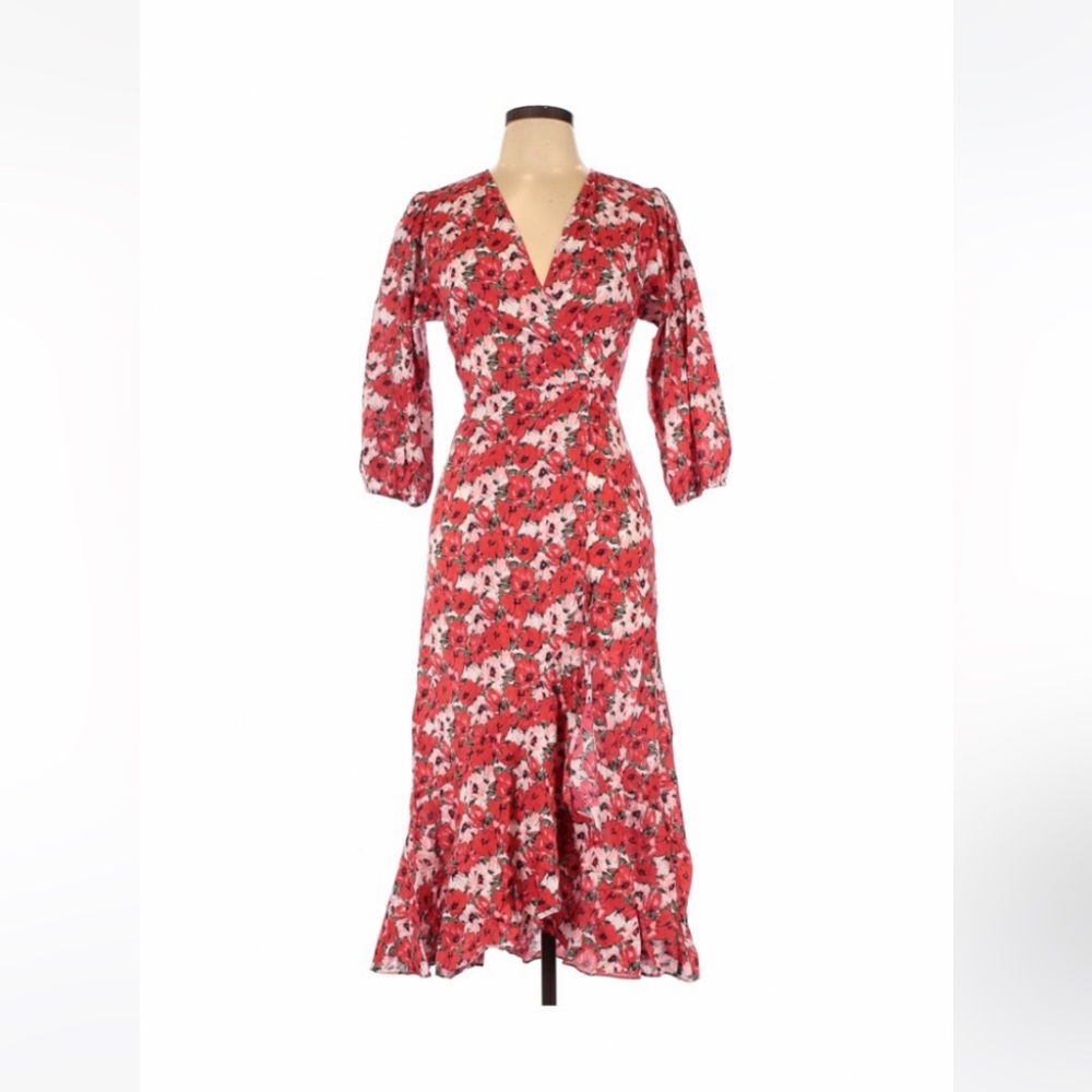 RIXO London XS wrap dress. Beautiful floral pattern. Lightweight. VGUC